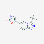 1,2,4-TRIAZOLO[4,3-A]PYRIDINE, 3-(1,1-DIMETHYLETHYL)-6-(2-IODO-5-OXAZOLYL)- molecular structure