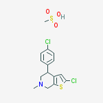 2-chloro-4-(4-chlorophenyl)-6-methyl-5,7-dihydro-4h-thieno[2,3-c]pyridine;methanesulfonic Acid