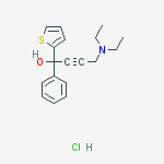 4-(diethylamino)-1-phenyl-1-thiophen-2-ylbut-2-yn-1-ol;hydrochloride