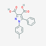 1-(4-methylphenyl)-5-phenyl-1H-pyrazole-3,4-dicarboxylic acid molecular structure