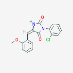 (5E)-3-(2-chlorophenyl)-5-[(2-methoxyphenyl)methylidene]imidazolidine-2,4-dione