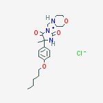 5-methyl-3-(morpholin-4-ium-4-ylmethyl)-5-(4-pentoxyphenyl)imidazolidine-2,4-dione chloride