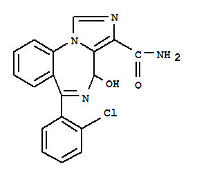 6-(2-chlorophenyl)-4-hydroxy-4H-imidazo(1,5-a)(1,4)benzodiazepine-3-carboxamide