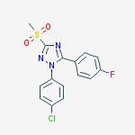1-(4-chlorophenyl)-5-(4-fluorophenyl)-3-(methylsulfonyl)-1H-1,2,4-triazole molecular structure