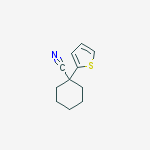1-thiophen-2-yl-cyclohexanecarbonitrile molecular structure